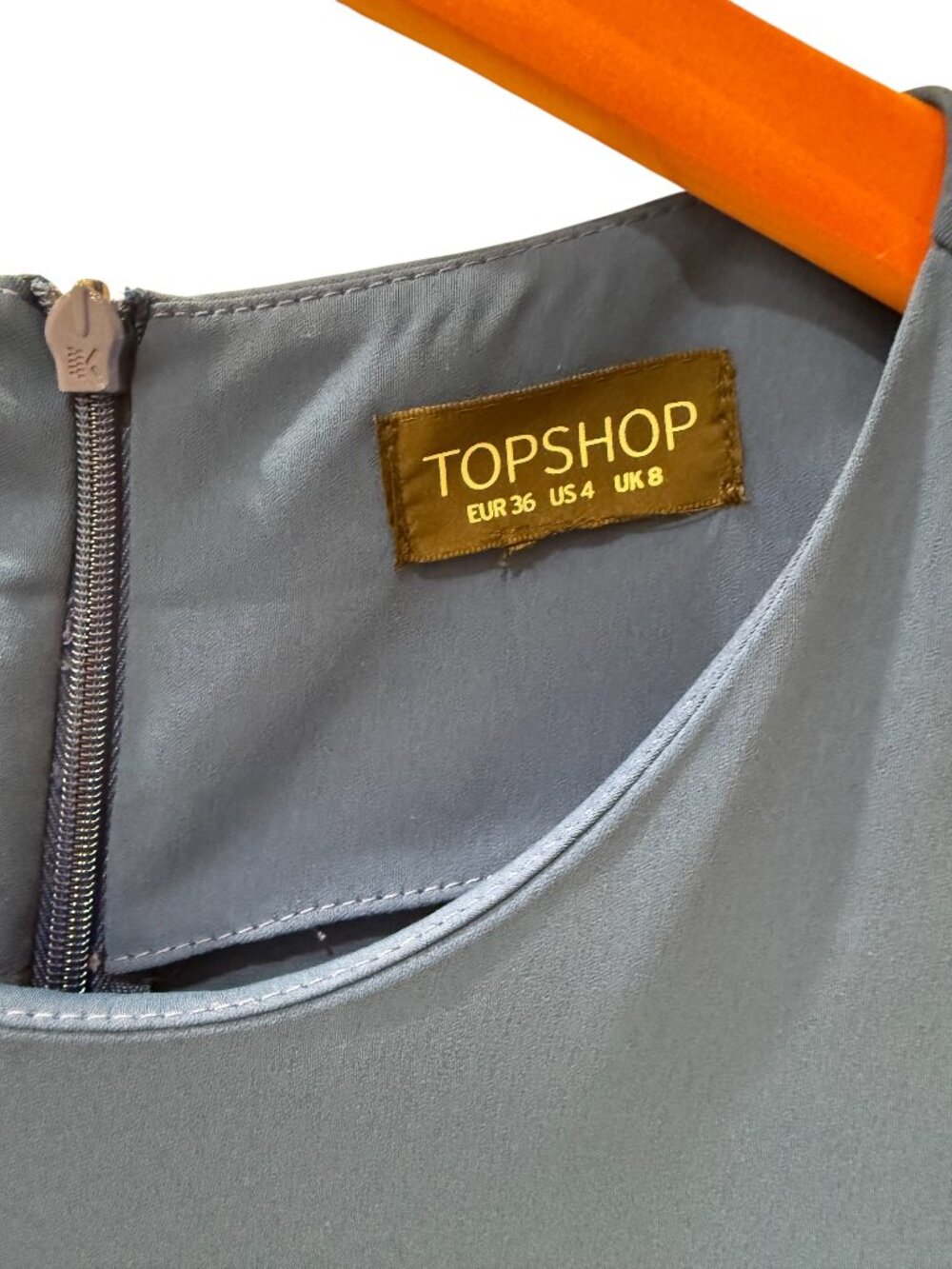Topshop Cobalt Blue Fit & Flare Mini Dress US 4 / UK 8 NWOT - Picture 4 of 5